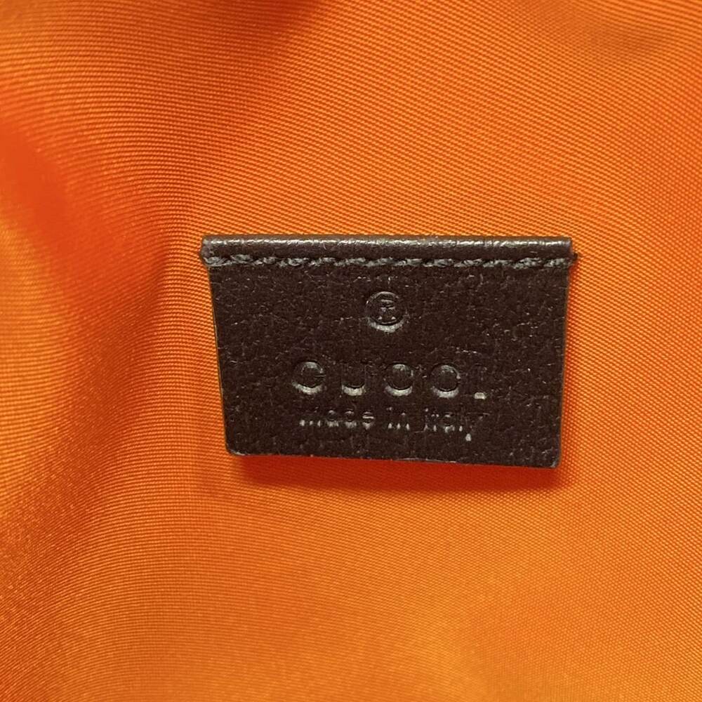 Gucci Off the Grit Backpack Daypack Backpack 643887 Orange Black Nylon Leather - Picture 9 of 15